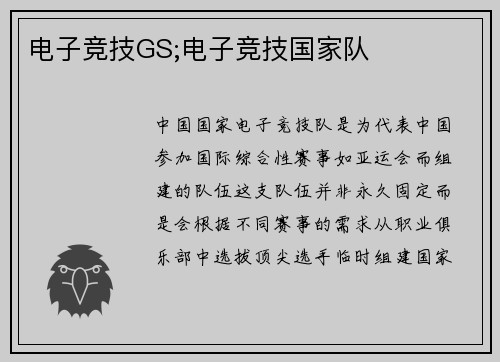 电子竞技GS;电子竞技国家队
